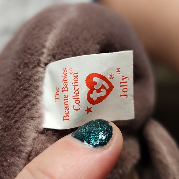 🕸Vintage Ty Beanie Baby Original Jolly the Walrus P.E. Pellets 1996 - Picture 7 of 10